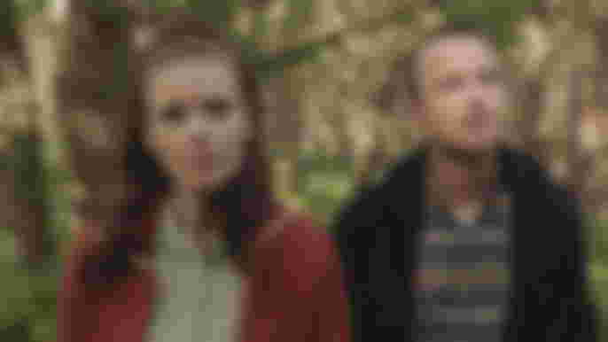 Kate Mara as Lana Stanfield, Aaron Paul as Cliff Stanfield in Black Mirror Season 6 Episode 3 Beyond the Sea