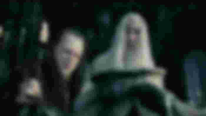 Grima Wormtongue and Saruman in The Lord of the Rings