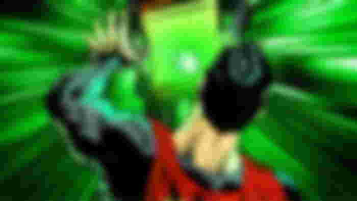 A picture of Superman with Kryptonite