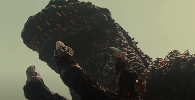 Shin Godzilla stands tall above Kamata, Tokyo