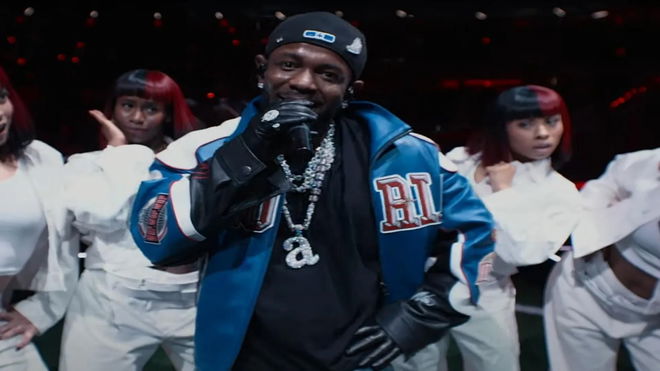 Kendrick Lamar in 2025 Super Bowl Halftime Show