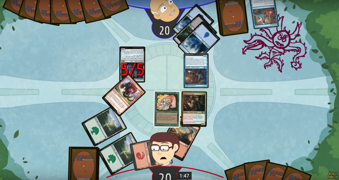 MTG Cartoon Shows Off A Quick Magic Arena Showdown