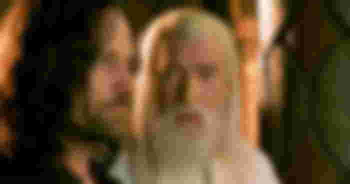 Aragorn and Gandalf the White in The Lord of the Rings The Return of the King.
