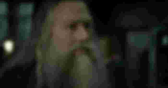 Ciaran Hinds The Family Plan: Ciaran Hinds as Aberforth Dumbledore