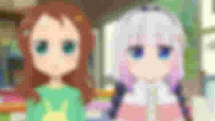 Saikawa and Kanna in Miss Kobayashi's Dragon Maid S. Photo from Kyoto Animation.
