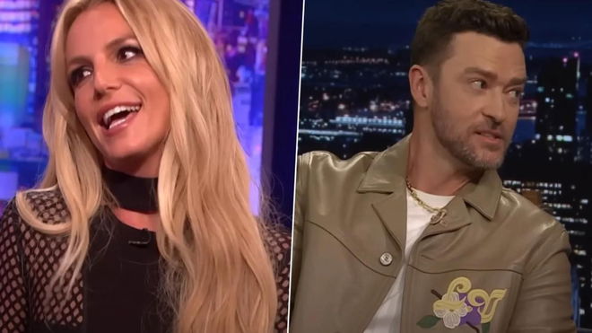 Britney Spears in The Jonathan Ross Show, Justin Timberlake in The Tonight Show Starring Jimmy Fallon