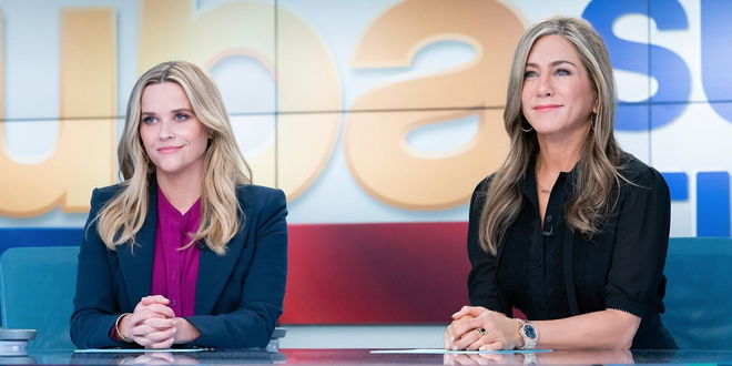 Reese Witherspoon and Jennifer Aniston in The Morning Show