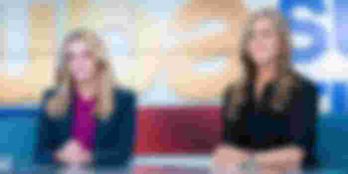 Reese Witherspoon and Jennifer Aniston in The Morning Show