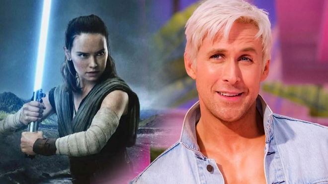 Promo images for The Last Jedi and Barbie