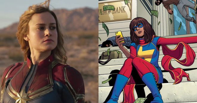 Ms. Marvel: Iman Vellani Sports Captain Marvel's Suit in First Set Images