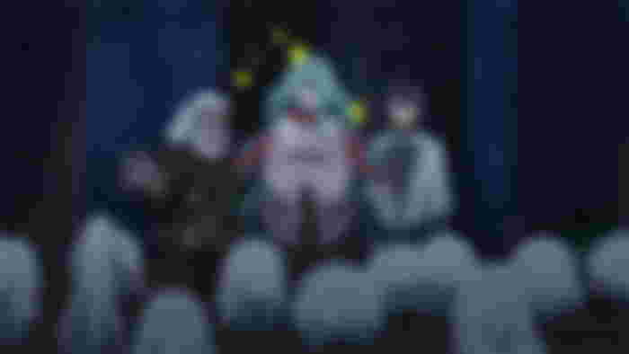 Tomoe and Mio at the Forest Ogre Village in Tsukimichi: Moonlit Fantasy Episode 10. Photo from C2C.