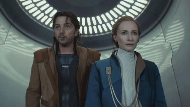 Cassian Andor and Mon Mothma in Andor