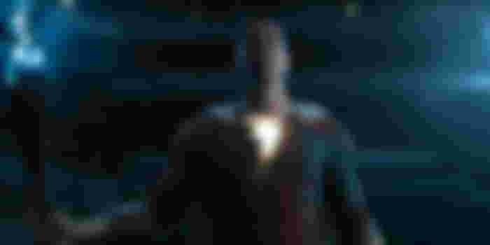 Shazam holding the Wizard's staff