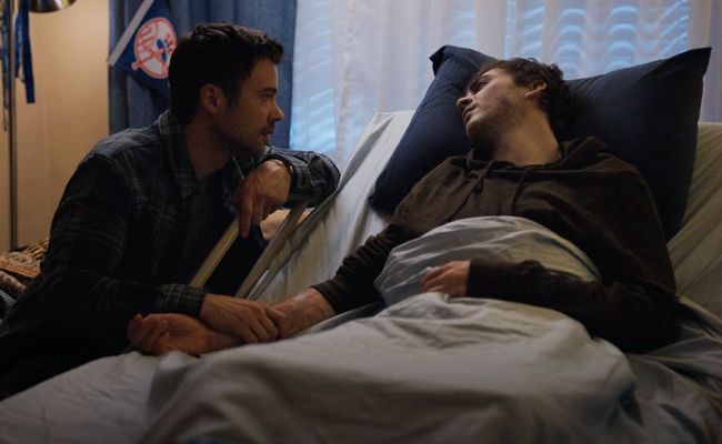 Matt Long as Zeke Landon, Ty Doran as Cal Stone in Manifest Season 4 Part 1