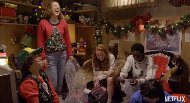 Stranger Things Kids Gather Together for a Christmas Video