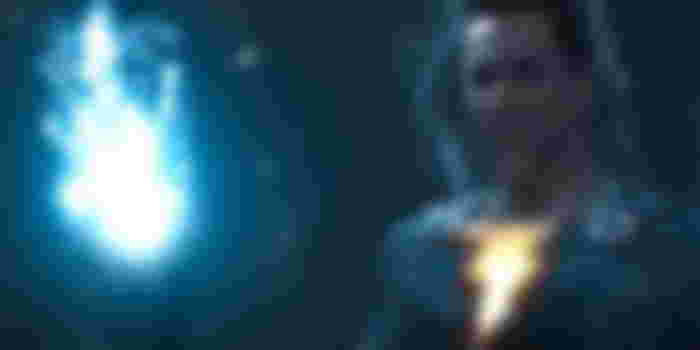 Shazam with the Wizard's staff