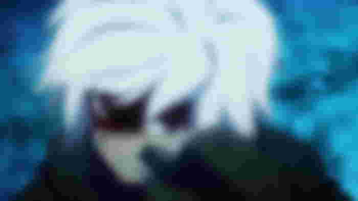 bell from danmachi in a fight covered in blood