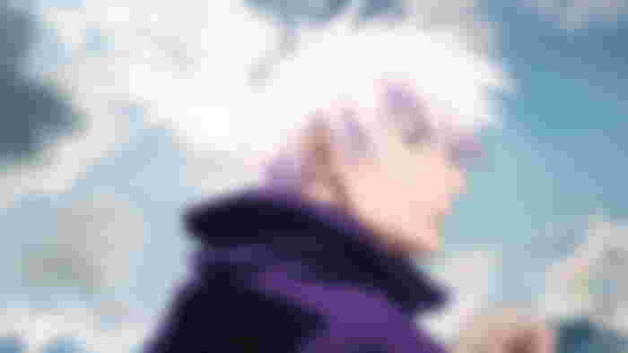 Gojo Satoru of Jujutsu Kaisen without his blindfold.