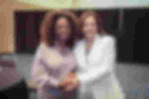 Kamala Harris and Oprah Winfrey