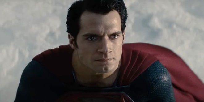 Superman looking up