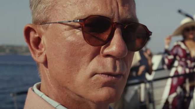 Glass Onion: A Knives Out Mystery daniel craig as benoit blanc wearing sunglasses