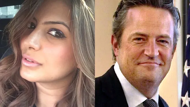 Jasveen Sangha and Matthew Perry