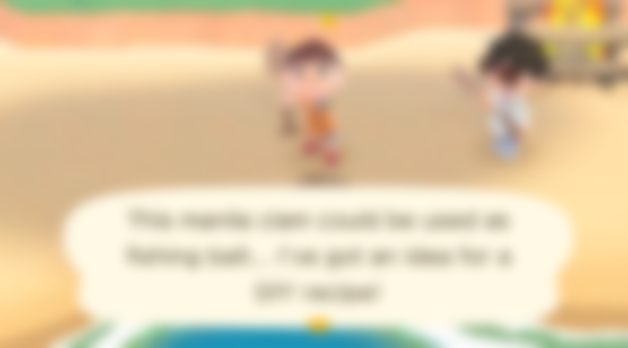 animal crossing new horizons clam diy recipe