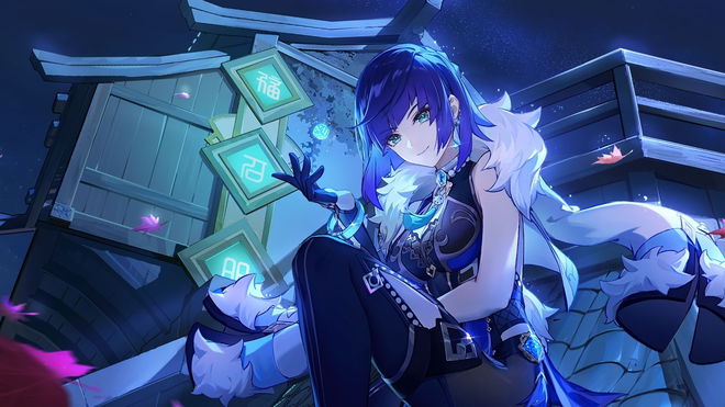 Artwork of Yelan in Genshin Impact.