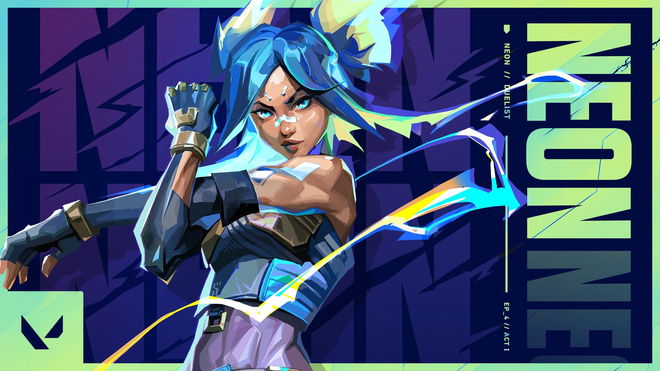 Agent Neon, a Duelist in Valorant.