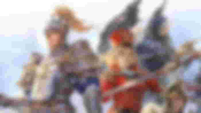 Screenshot from Seven Knights 2, showing several Knights preparing for battle