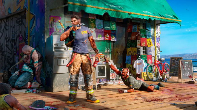 Screenshot showing Dead Island 2 zombie attacking Ryan