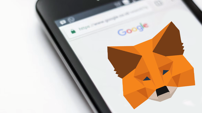 MetaMask Logo on Google Chrome Mobile