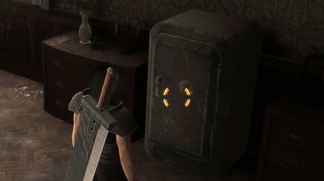 The Shinra Mansion safe in Crisis Core Final Fantasy VII Reunion.