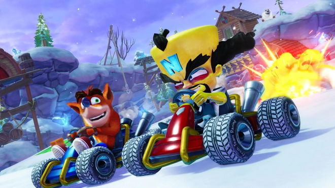 Crash and Cortex racing