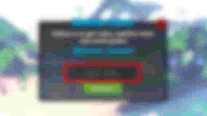Creatures of Sonaria reward codes entry screen, with the input box highlighted in red.