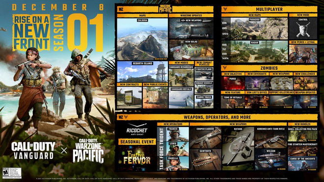 Call of Duty Vanguard & Warzone Pacific Season 1 Roadmap Details, Leaks & Everything We Know
