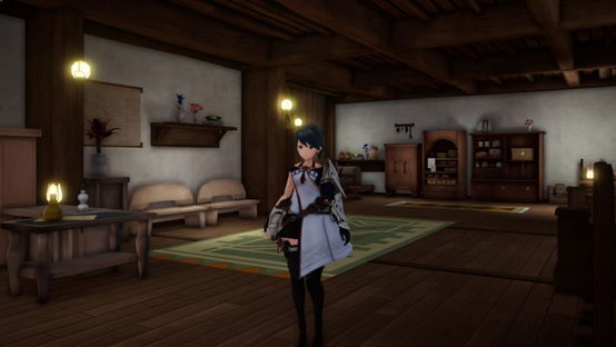 The protagonist alone in their home in Harvestella