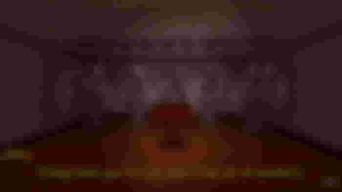 A group of ominous-looking statues in The Tartarus Key.
