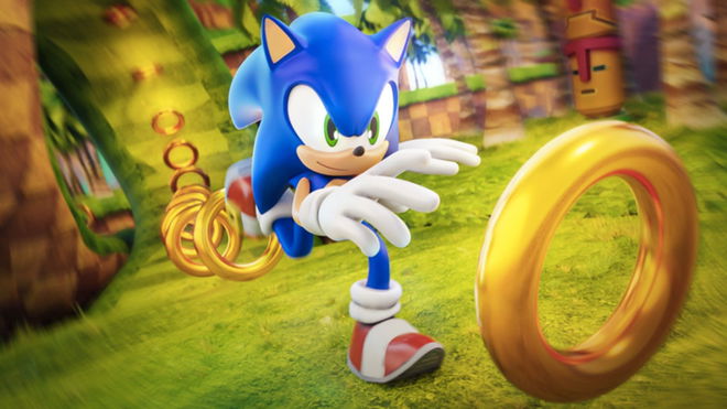 Image of Sonic in Sonic Speed Simulator.