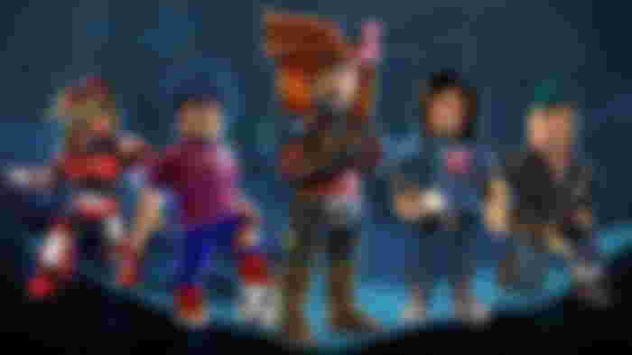 A lineup of characters wearing different Roblox accessories.