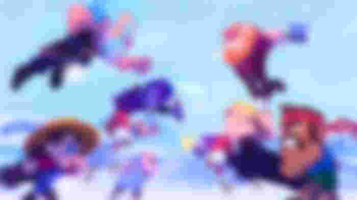 Supercell characters rushing at one another in Squad Busters