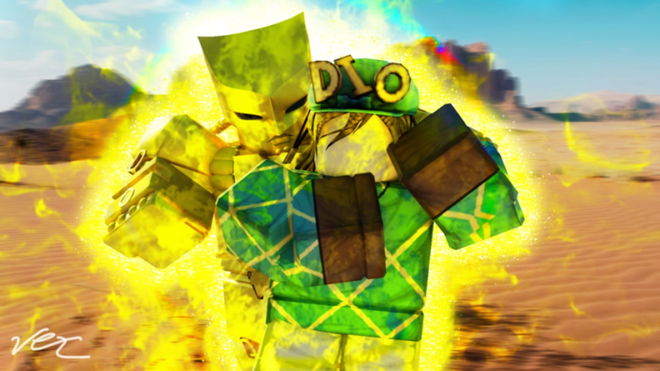Screenshot from Crusaders Heaven, showing two Roblox characters in battle