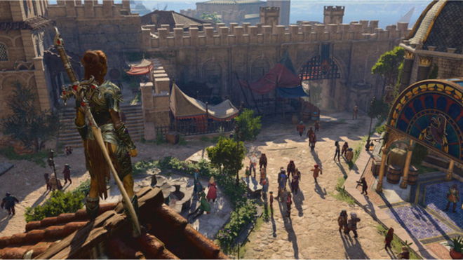 A town hall in Baldur's Gate 3.