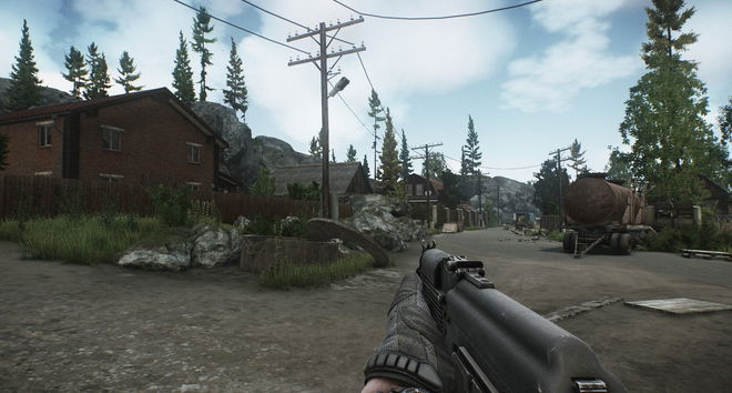 A PMC player on the Lighthouse map of Escape From Tarkov.