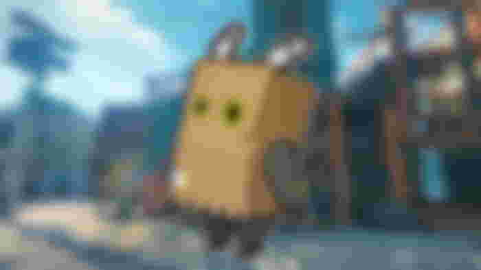 Bagboo, a Bangboo with a brown paper bag covering most of its body.