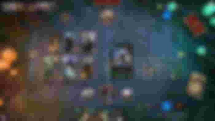 Image of a card game in progress in The Elder Scrolls: Legends CCG