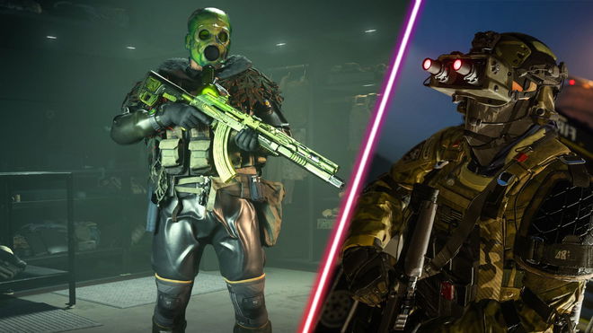 Screenshot showing Dr Kushlov store bundle and Modern Warfare 2 player wearing night-vision goggles