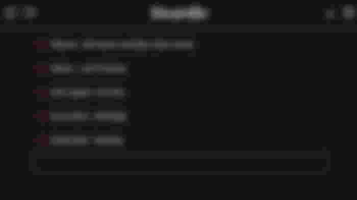 Image of some failed guesses in a row in Heardle.