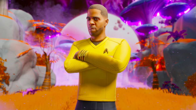star trek and kid cudi as a captain in fortnite