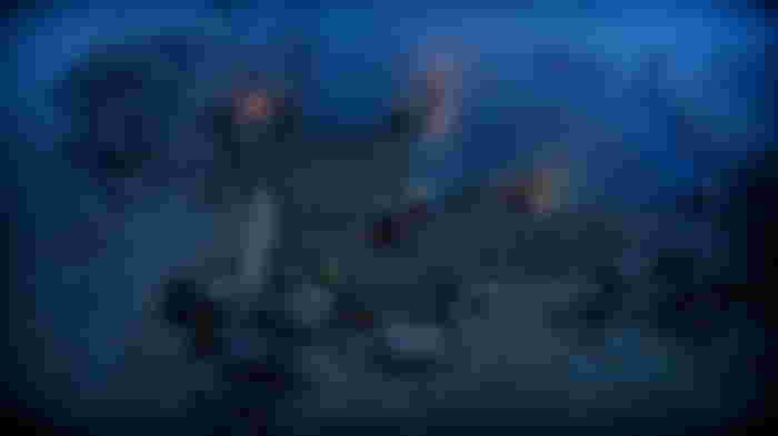 Image of a seaside port in V Rising.